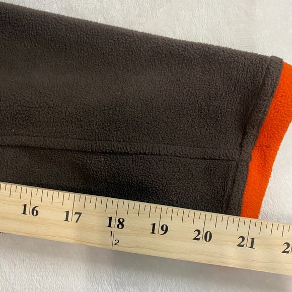 GH Bass & Co Sweater Mens L Brown Orange Fleece Pullover 1/4 Zip Sweater - Picture 10 of 10